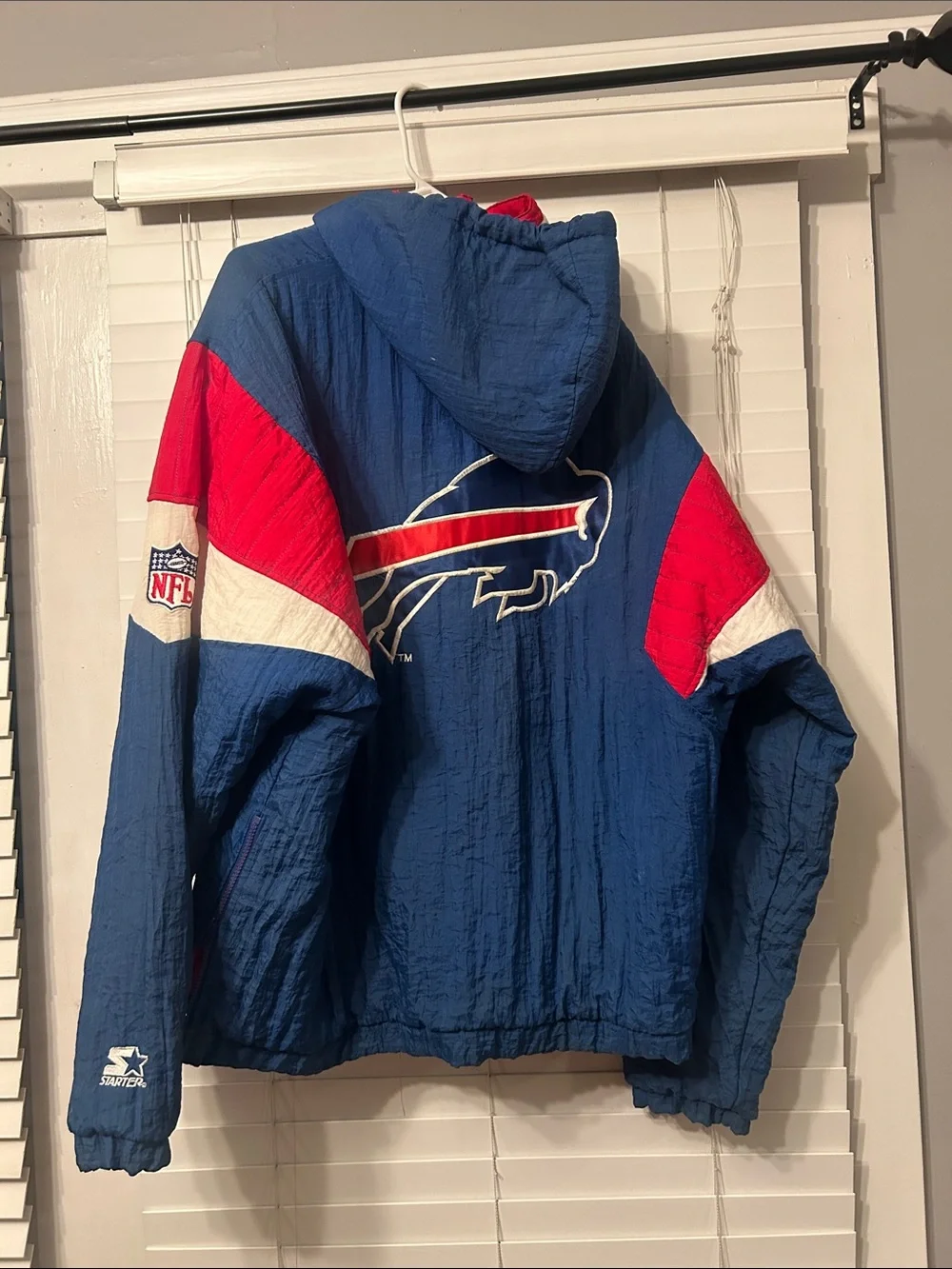 STARTER Blue Red White Buffalo Bills Pullover Jacket